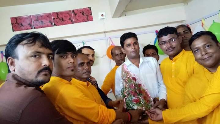 Samata Party National President Uday Mandal welcome in Dhanuk Samaj
